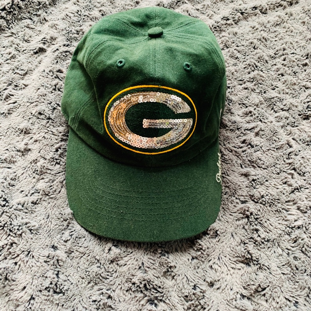 Greenbay Packers fitted sequin bling hat